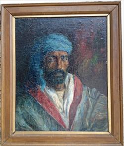 Antique oil painting of a North African man.jpg